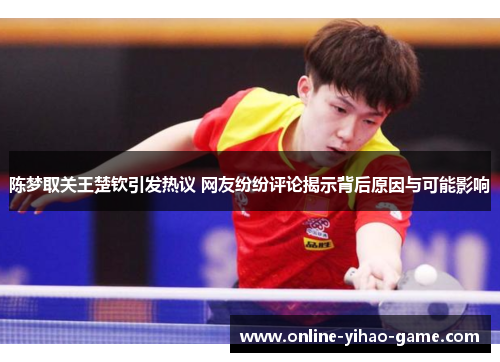 陈梦取关王楚钦引发热议 网友纷纷评论揭示背后原因与可能影响
